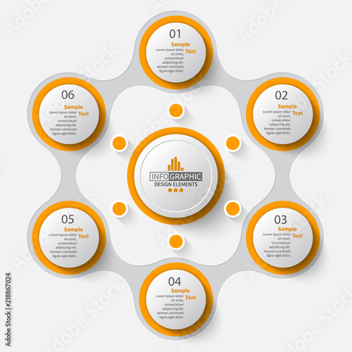 Abstract 3D Paper Infographics. Business template .Vector illustration