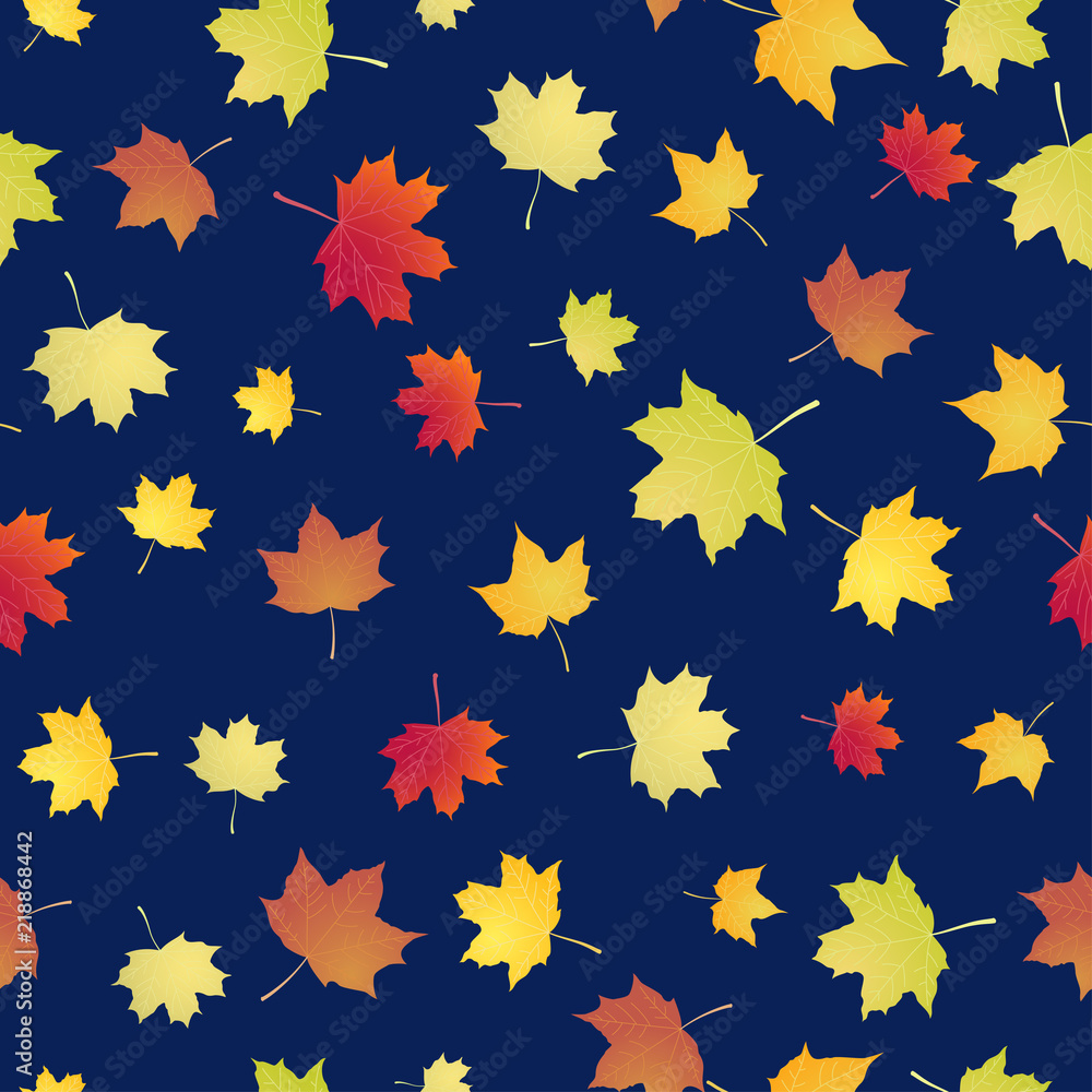 Maple seamless pattern. Autumn vector background Maple seamless pattern. Autumn vector background