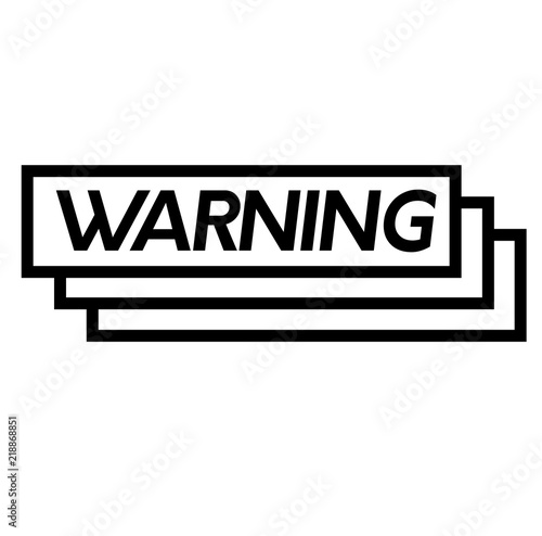 warning stamp on white