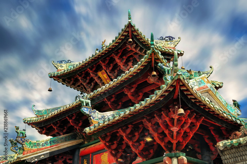 Foshan Zumiao is a Daoist temple in Foshan, Guangdong, China. The temple was converted into Municipal Museum and listed as one of the main cultural relics. Typical Lingnan style roof details. © Liudmila Dmitrieva