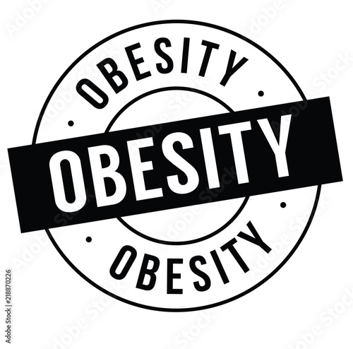 obesity stamp on white