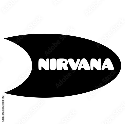 nirvana stamp on white