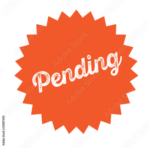 pending stamp on white