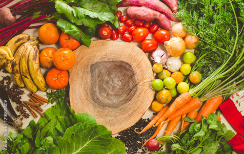 Vegetables, fruits and vegetables for health food production photo