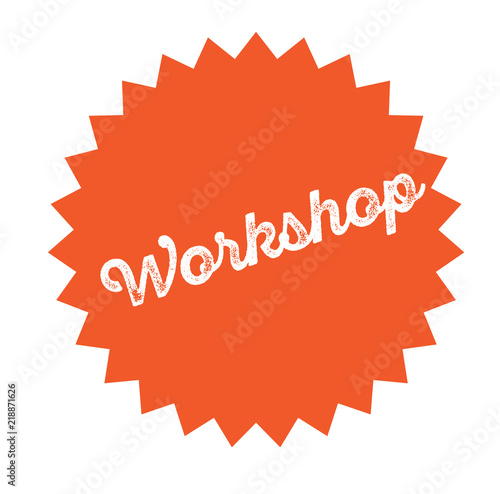 workshop stamp on white
