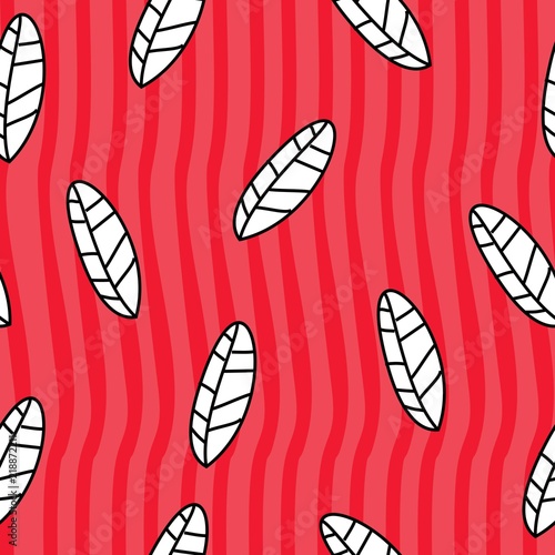 leaves shading pattern flow over red background