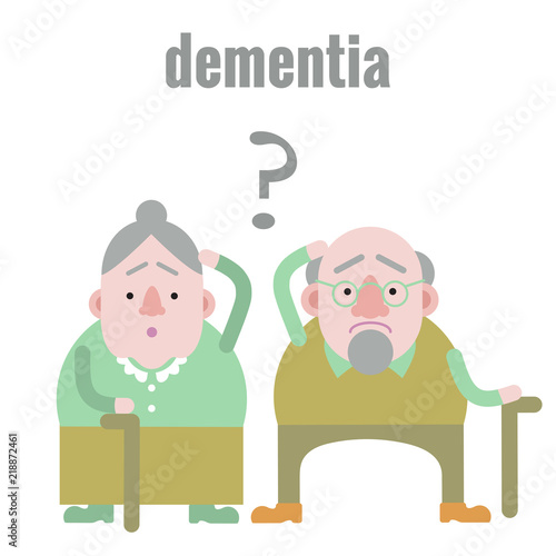 Elderly man and woman with dementia