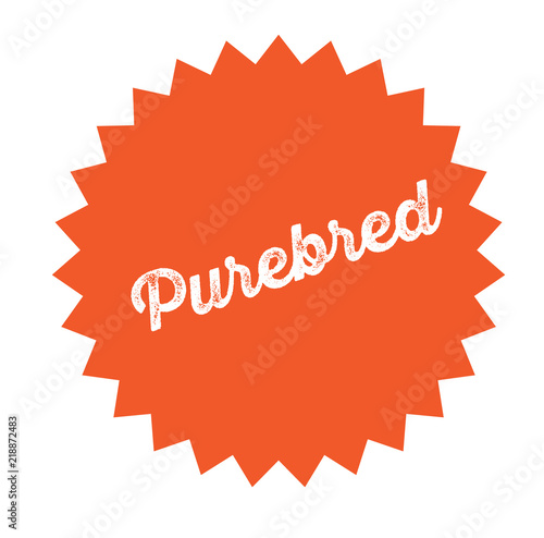 purebred stamp on white