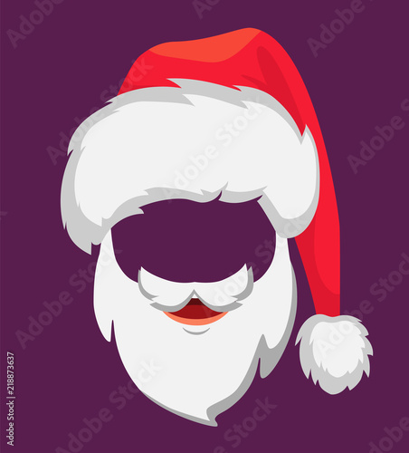 Santa Claus hat and beard