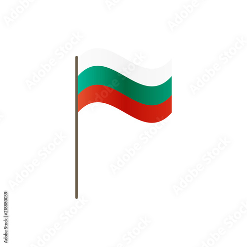 Bulgaria flag on the flagpole. Official colors and proportion correctly. Waving of Bulgaria flag on flagpole, vector illustration isolate Free Download Bulgaria flag on the flagpole. Official colors and proportion correctly. Waving of Bulgaria flag on flagpole, vector illustration isolate - GFXLoad