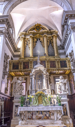 Santa Maria Giglio Zobenigo Church Altar Basilica Venice Italy