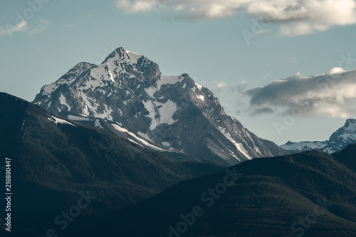 Mt Delphine at dusk in the Purcell Mountain range, Canada