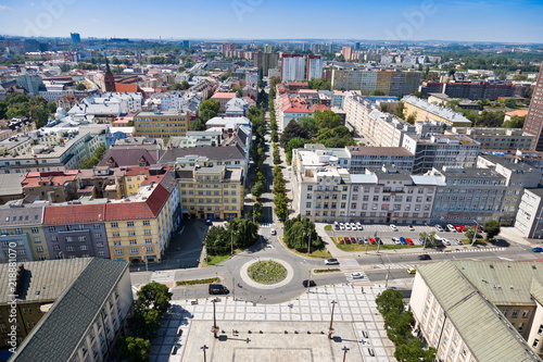 Fotografie view from town hall tower, Ostrava city, North Moravia, Czech republic