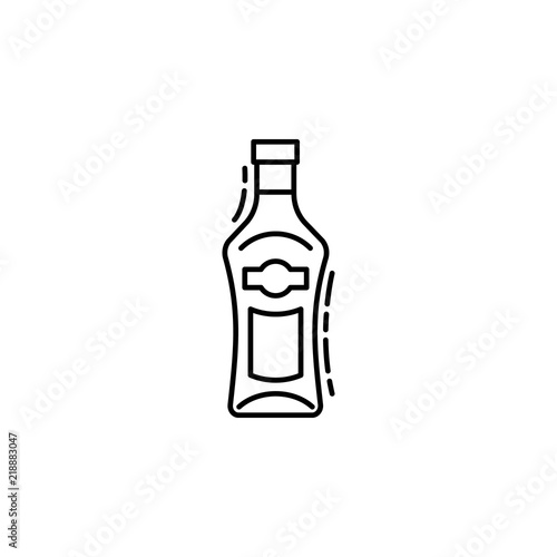 bottle of cognac dusk icon. Element of drinks and beverages icon for mobile concept and web apps. Thin line bottle of cognac icon can be used for web and mobile