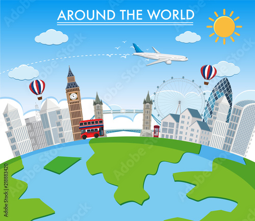 Around the world landmark