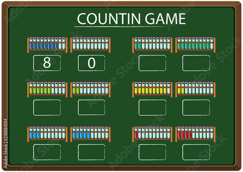A counting game on chalkboard