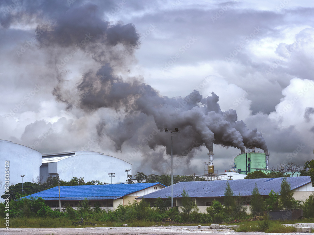 Dirty air pollution from factories cause to lung cancer, asthma