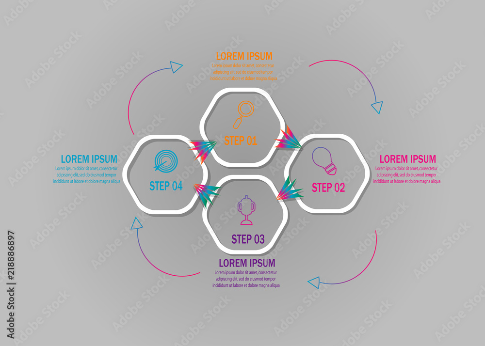 Obraz premium creative timeline infographic template element for workflow,process,presentation with modern concept design vector