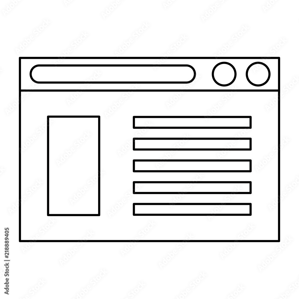 webpage template isolated icon webpage template isolated icon