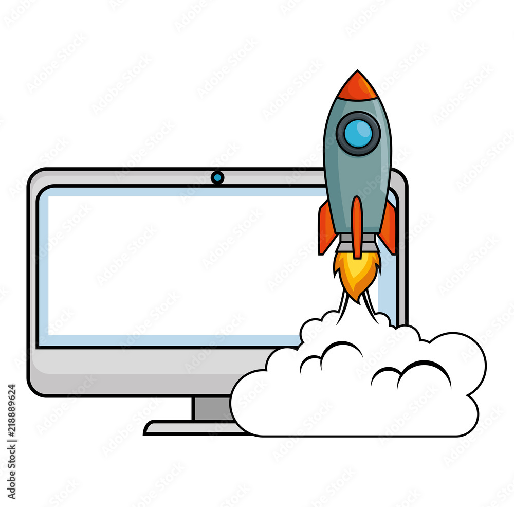 monitor computer with rocket launcher monitor computer with rocket launcher