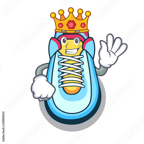 King sneaker mascot cartoon style