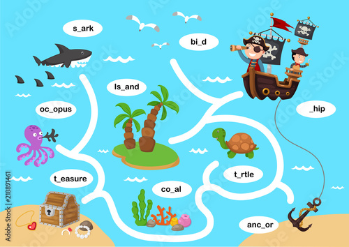 Education maze game vector illustration
