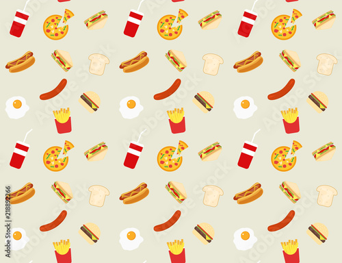 fast food pattern background