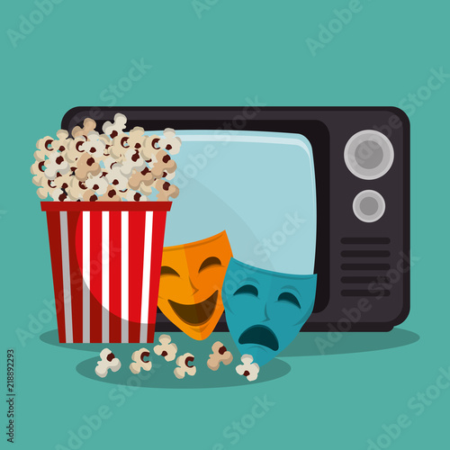 theater masks cinematographic icons
