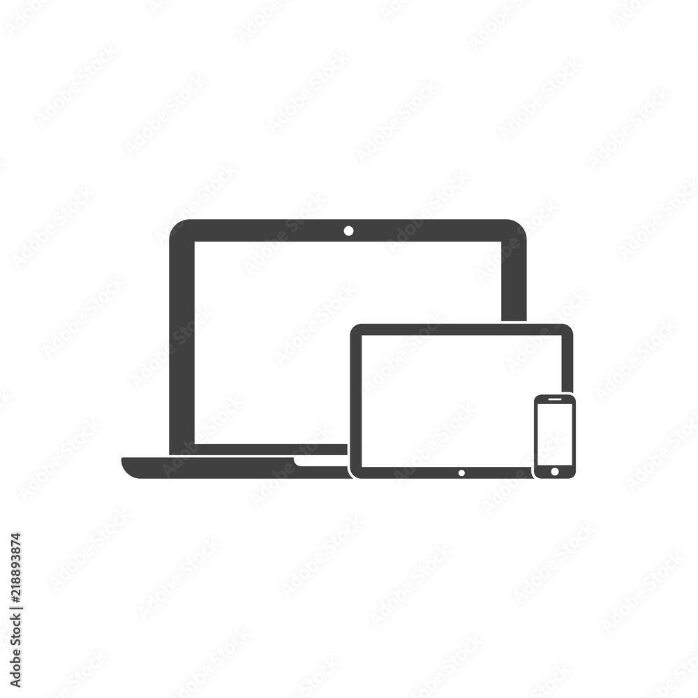 Responsive icons of mobile, laptop and tablet Responsive icons of mobile, laptop and tablet