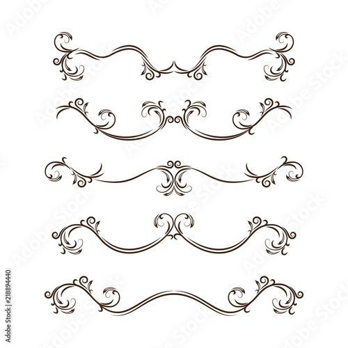 Set of vector dividers. You can use it to design a book, a text