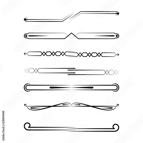 Set of vector dividers. You can use it to design a book, a text