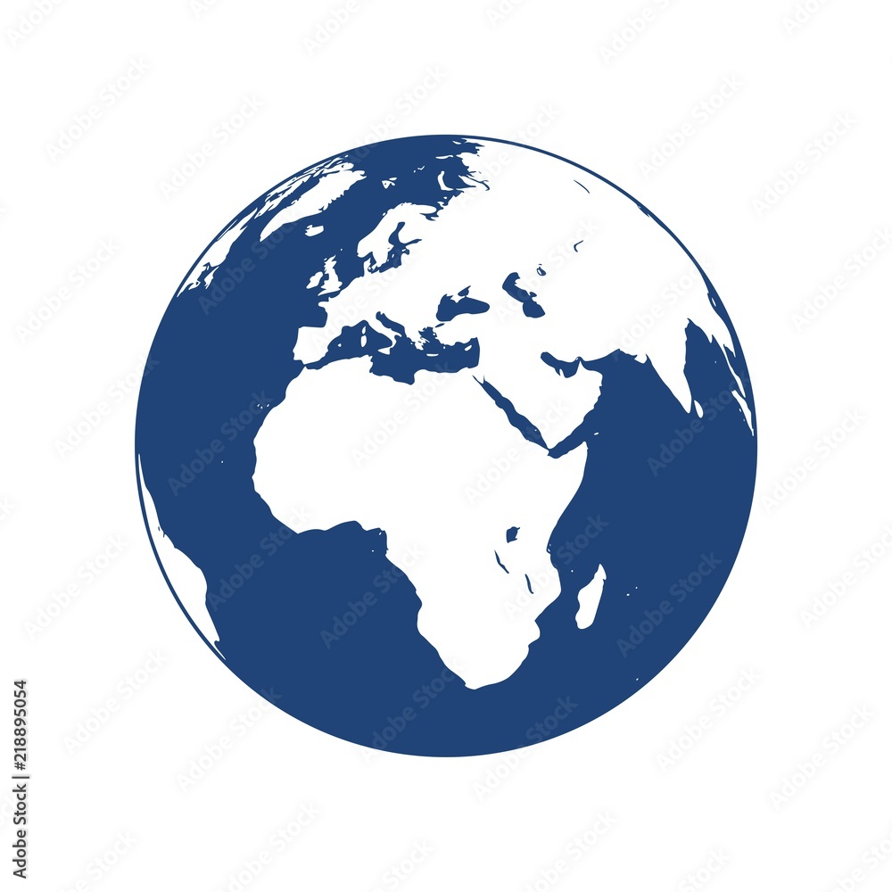 Vector logo globe, Earth icon, Earth logo