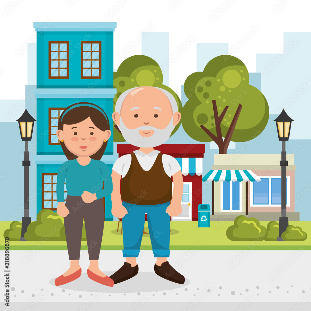 grandfather with daughter characters grandfather with daughter characters