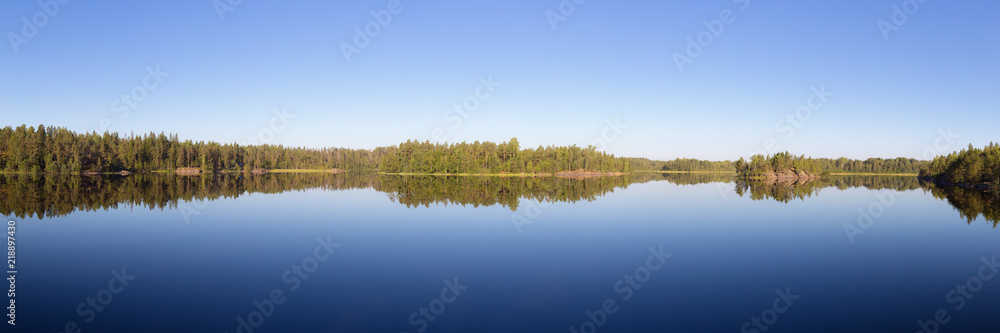 forest lake in the calm