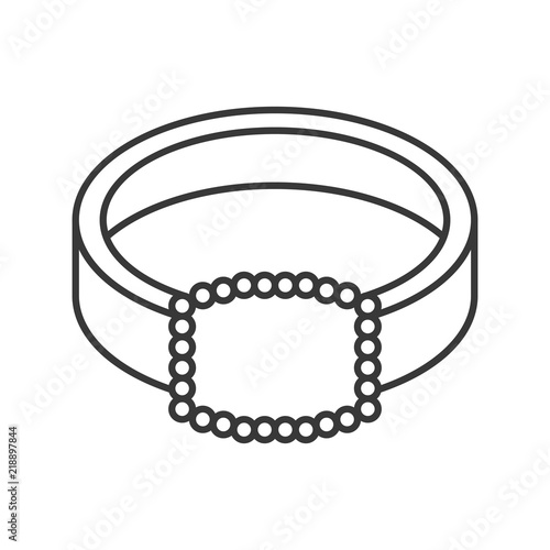 gemstone ring, jewelry related outline icon