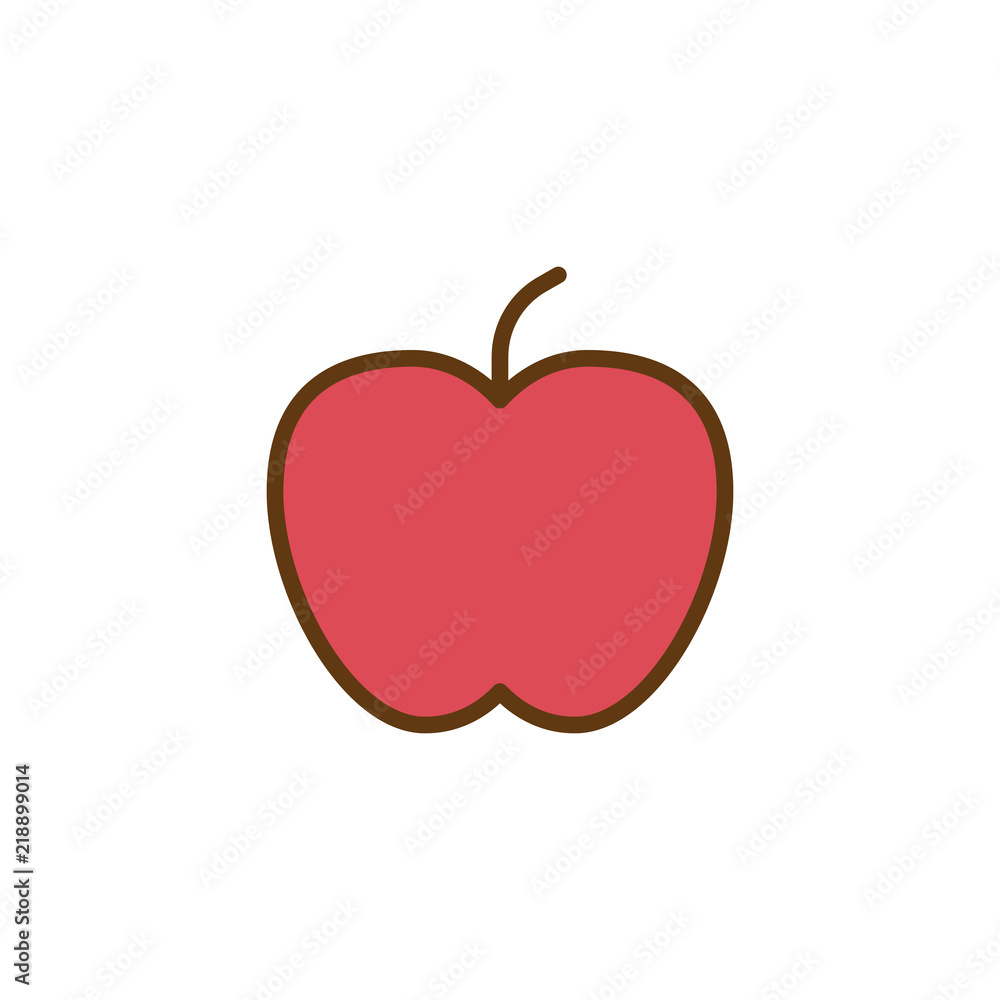 Red Apple filled outline icon, line vector sign, linear colorful pictogram isolated on white. Healthy Fruit symbol, logo illustration. Pixel perfect vector graphics Red Apple filled outline icon, line vector sign, linear colorful pictogram isolated on white. Healthy Fruit symbol, logo illustration. Pixel perfect vector graphics
