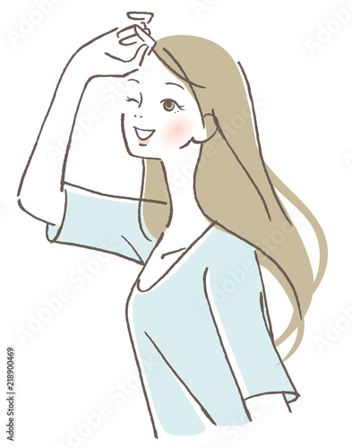 眩しい　女性