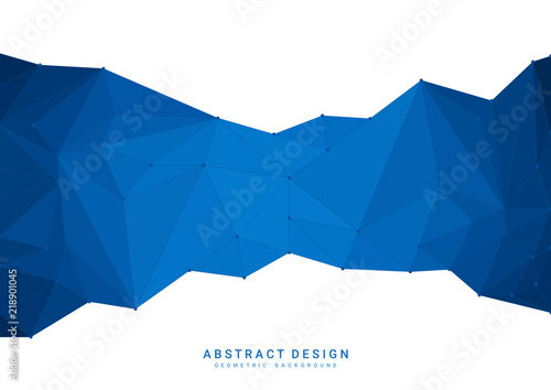 Modern abstract blue polygonal background. Geometric pattern. Design for website, poster and brochure