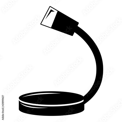 Table microphone icon . Simple illustration of table microphone vector icon for web design isolated on white background