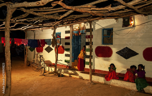 Rural Village in Telangana, South India photo