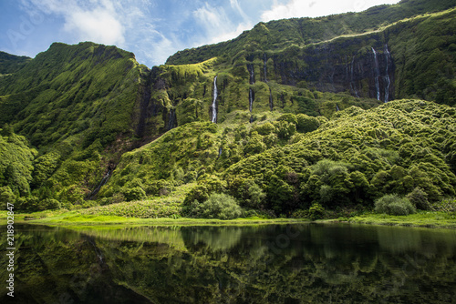 Poco da Ribeira do Ferreiro, Flores island, Azores, Portugal. photo