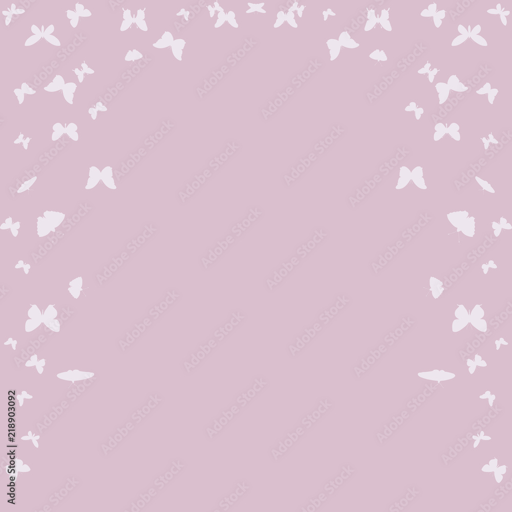  background with flying butterflies, pink