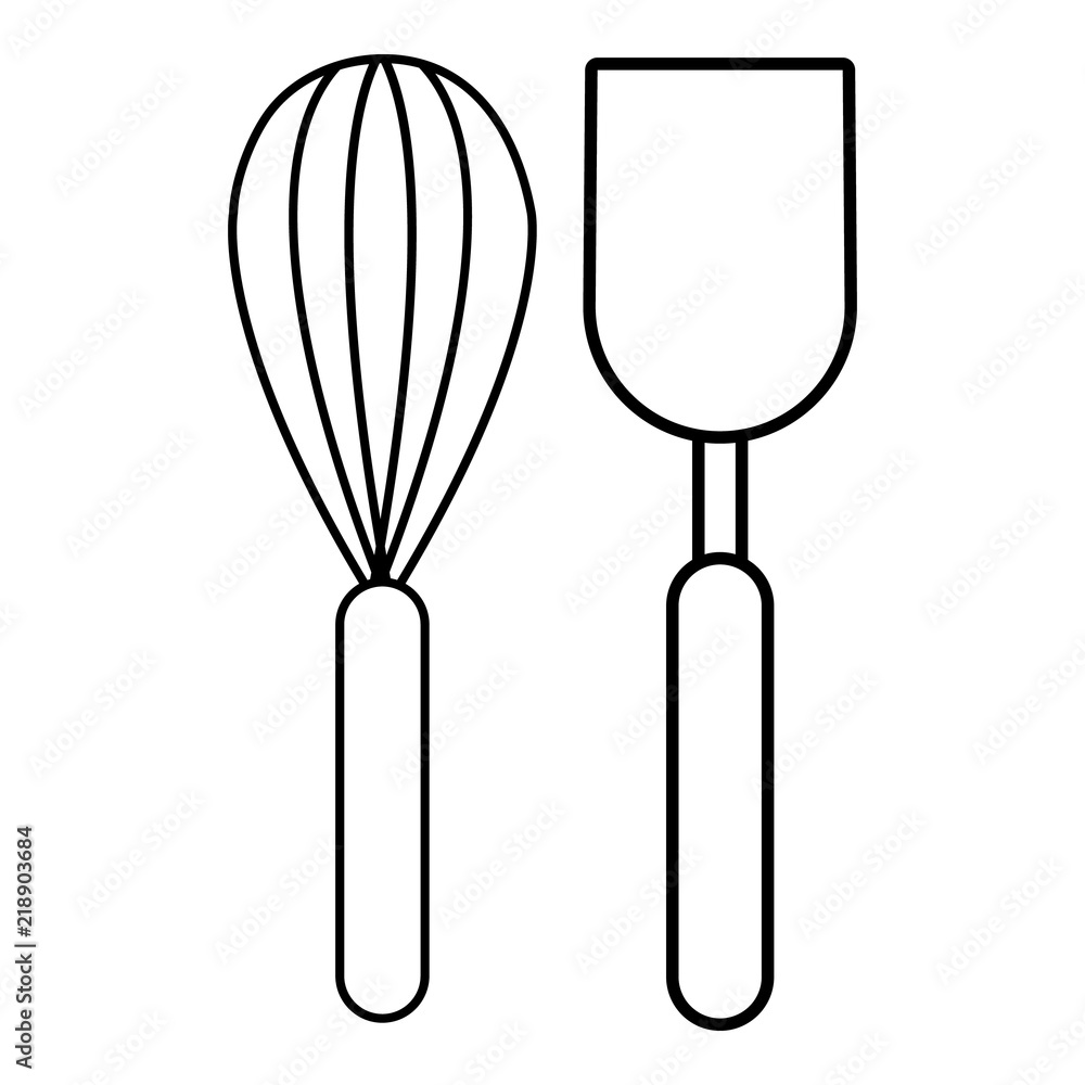 Cutlery bake icon. Outline illustration of cutlery bake vector icon for web design isolated on white background Cutlery bake icon. Outline illustration of cutlery bake vector icon for web design isolated on white background