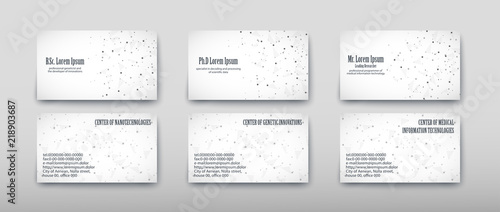 Business card containing contact information making it easier to find clients for promoting goods and services in the financial market