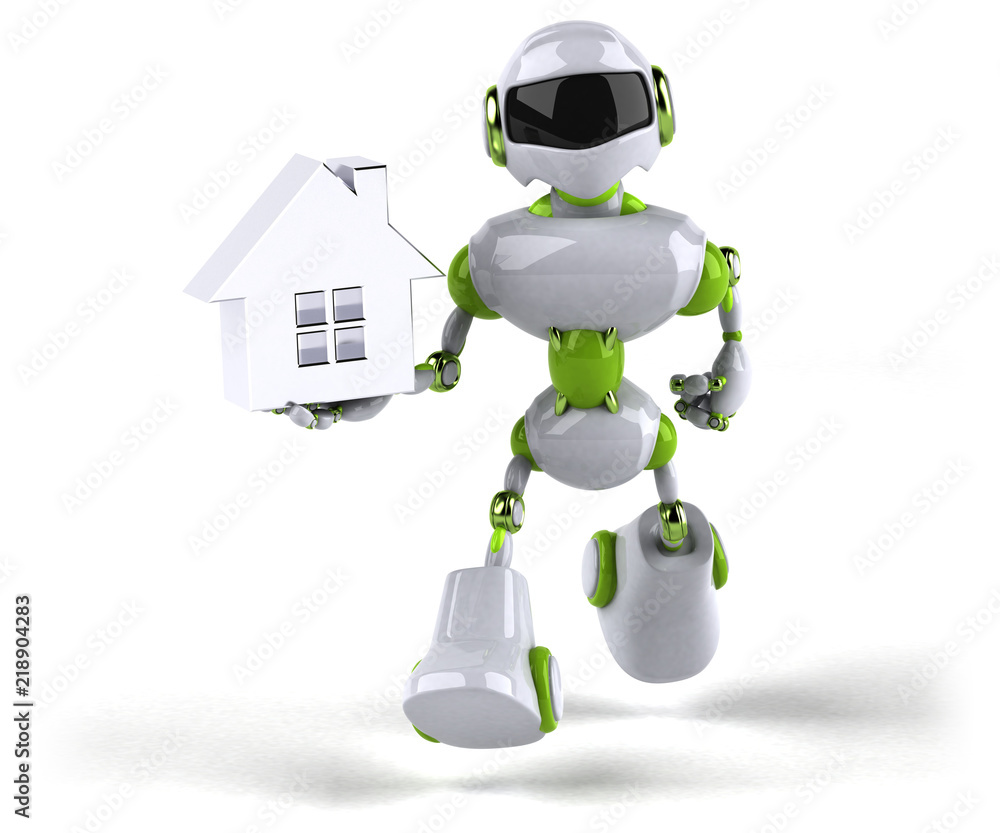 Green robot - 3D Illustration Green robot - 3D Illustration