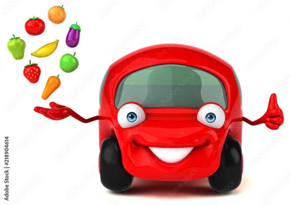 Fun car - 3D Illustration Fun car - 3D Illustration