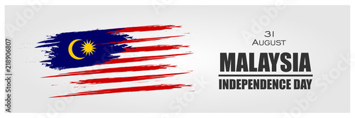 Malaysia INDEPENDENCE DAY and Malaysia flag translation (31 ogos selamat hari merdeka) Ilustration