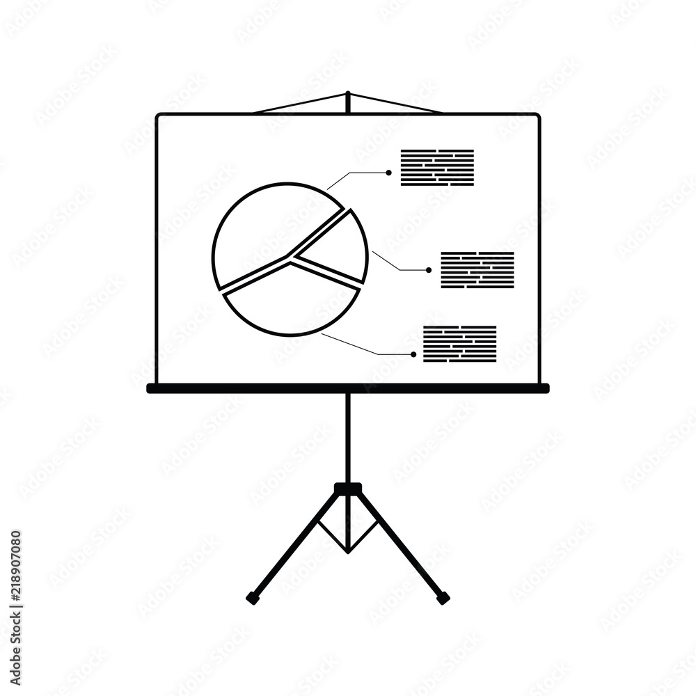 Fototapeta premium Icon of Presentation stand