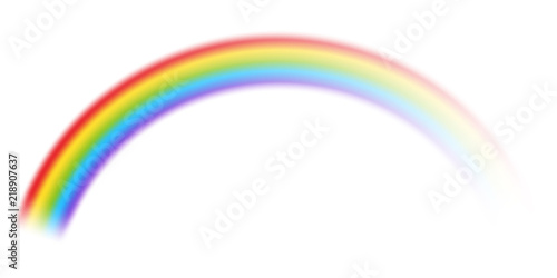 Vector rainbow with transparent effect on white background