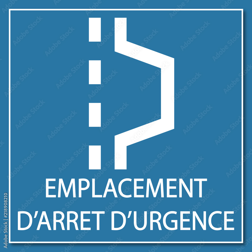 Logo emplacement arrêt urgence. Logo emplacement arrêt urgence.